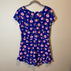 Royal Blue Floral Romper